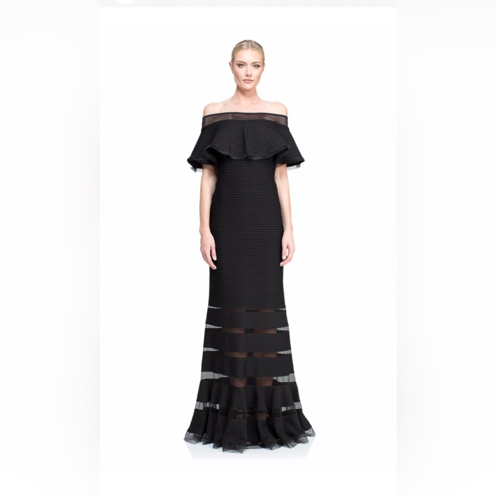 New Years Eve Gown Tadashi Shoji Elegant Black Garment